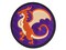Fierce Wyvern Dragon Fantasy Silhouette Multi-Color Embroidered Iron-On or Hook & Loop Patch Applique